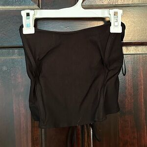 Garage Black Strapless Bustier Top